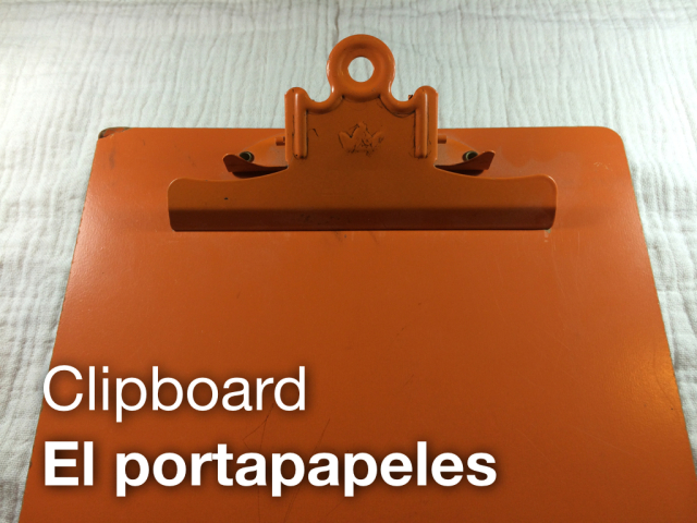 LEAF Spanish Photo Flashcards - Clipboard / Portapapeles