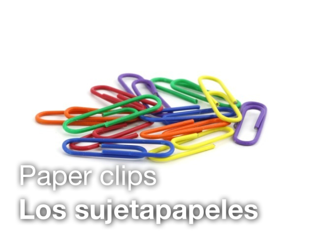 LEAF Spanish Photo Flashcards - Paper Clips / Sujetapapeles